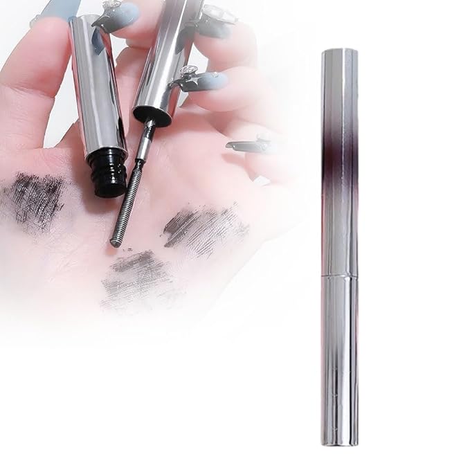 Iron Wand Mascara, 2026 Upgrade Long Lasting Curl Brushless Metal Wand Mascaras Waterproof Tubing Mascara, 3D Curling Eyelash Iron Mascaras for Natural Curling with No Flaking (Black,1pc)