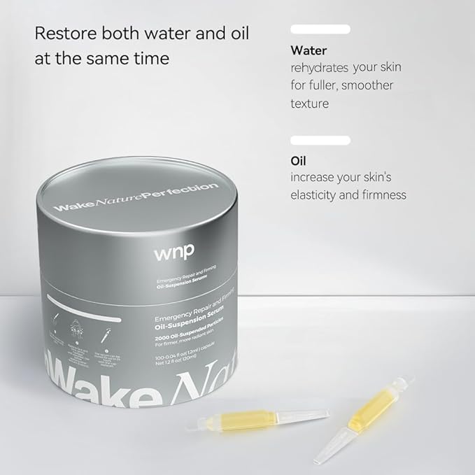 WNP collagen Serum Anti Aging,Oil-Suspension Serum|Barrier repair Firming Emergency Repair|WaterOilBalance| 4D hyaluronic acid|Single-Use Vials Skincare for Sensitiveskin((1.2ml/0.04 fl.oz.) (120ml)