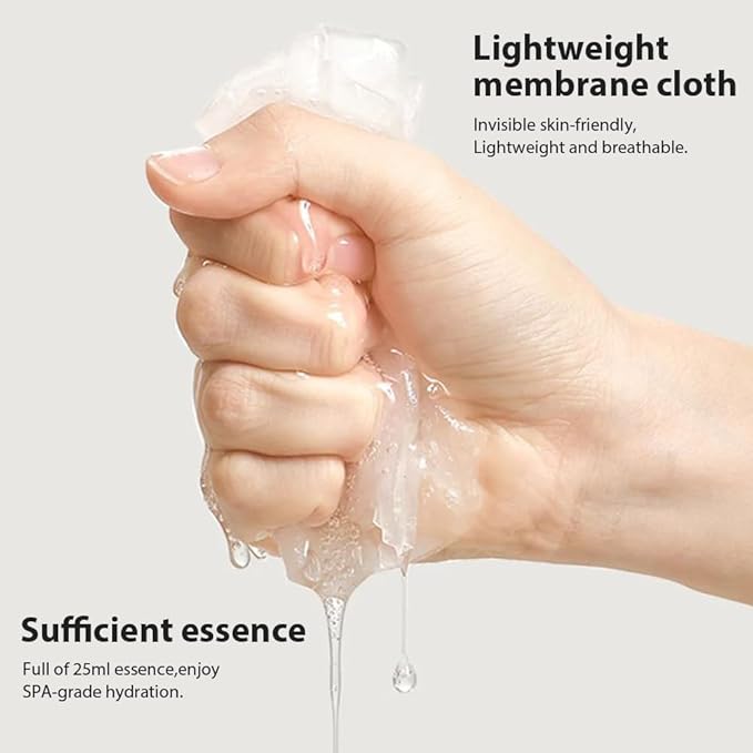 6 PCS Real Nature Hydrating Strawberry Cherry Peach Face Mask skincare, Hyaluronic Acid, Vitamin C and E, Chamomile, Korean Beauty Essence Facial Paper Sheet Mask for Skin Care Moisturizing