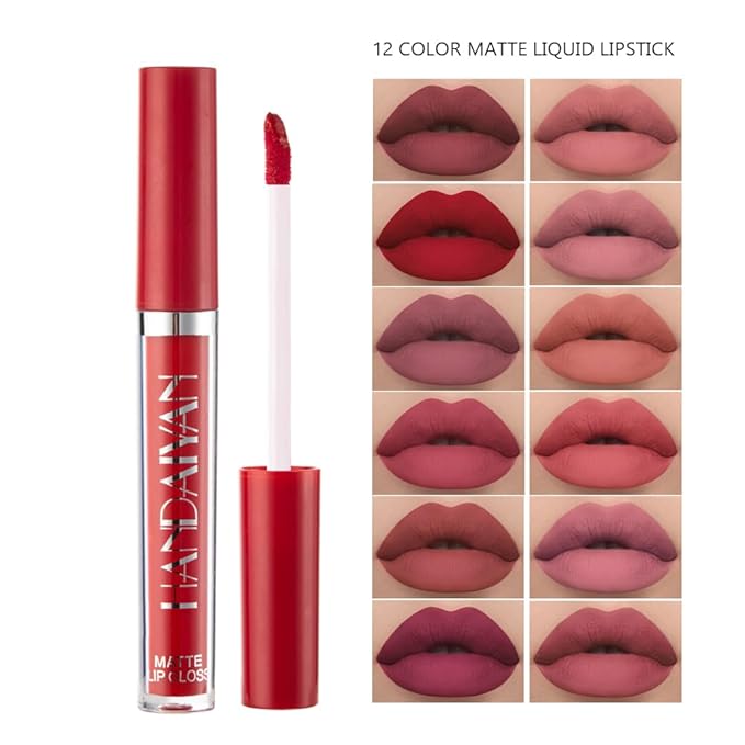 BestLand 3Pcs Matte Liquid Lip Lipstick Set for Women - 24H Transfer-Proof, Moisturizing & Non-Sticky I Warm Nude, Dusty Pink, Soft Coral I Vegan + Cruelty-Free for Daily & Party