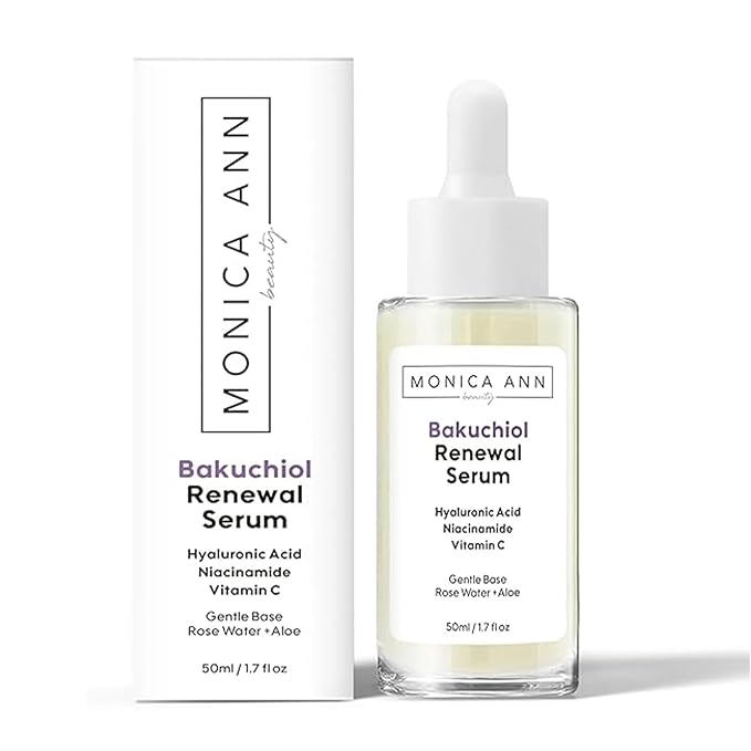 Bakuchiol Serum – Retinol Alternative with Hyaluronic Acid, Niacinamide & Vitamin C – Anti-Aging, Brightening, Hydrating Face Serum for Fine Lines & Wrinkles (1.7 fl oz)