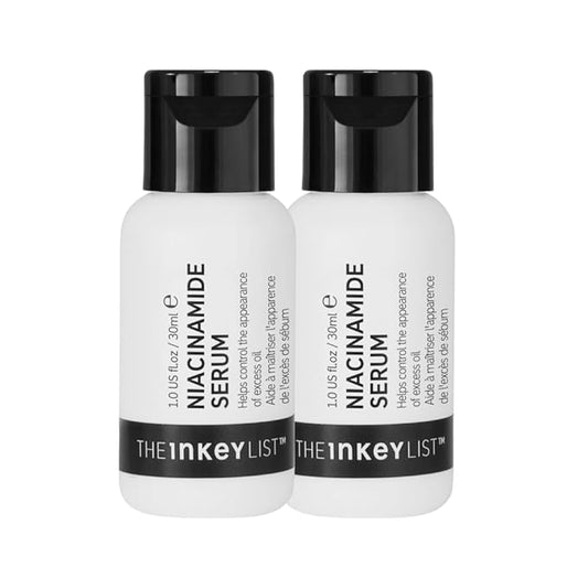 The INKEY List 10% Niacinamide Serum, Lightweight Oil Control Serum Helps with Blemishes and Appearance of Redness, Hydrating 1% Hyaluronic Acid 30ml, 1 fl oz (2 Pack)
