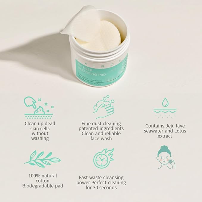 faircell Ultra Soft Cleansing Pads for Face Gentle Exfoliating Dual Texture Cotton Pads for Sensitive Skin with Vitamin C Lotus Extract Daily Makeup Remover Cotton Rounds