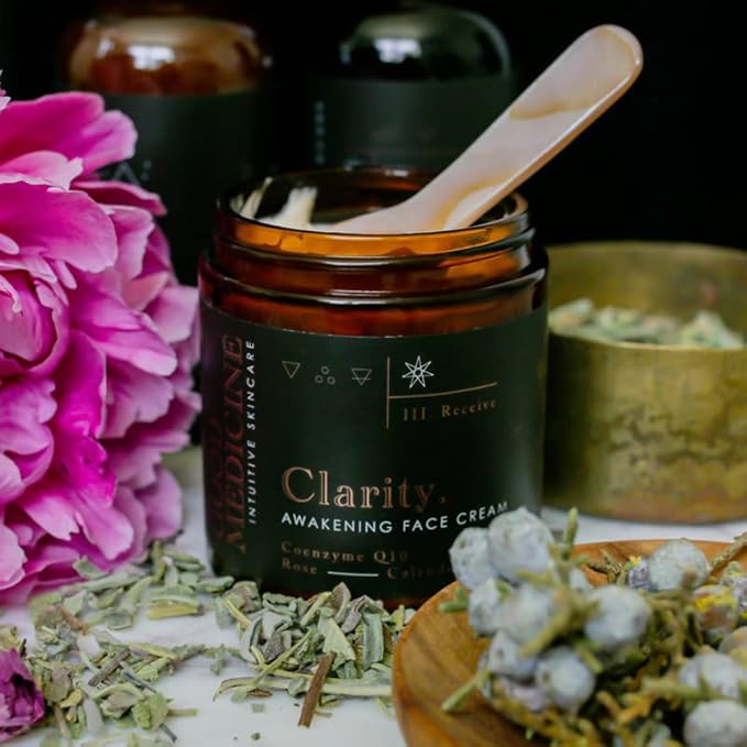 Clarity Awakening Face Cream - Natural Daily Facial Moisturizer with Coenzyme Q10 and Vitamin B3 to Reduce Fine Lines - Hydrating Coconut Oil and Aloe Vera - Skincare for Women and Men (4 oz)