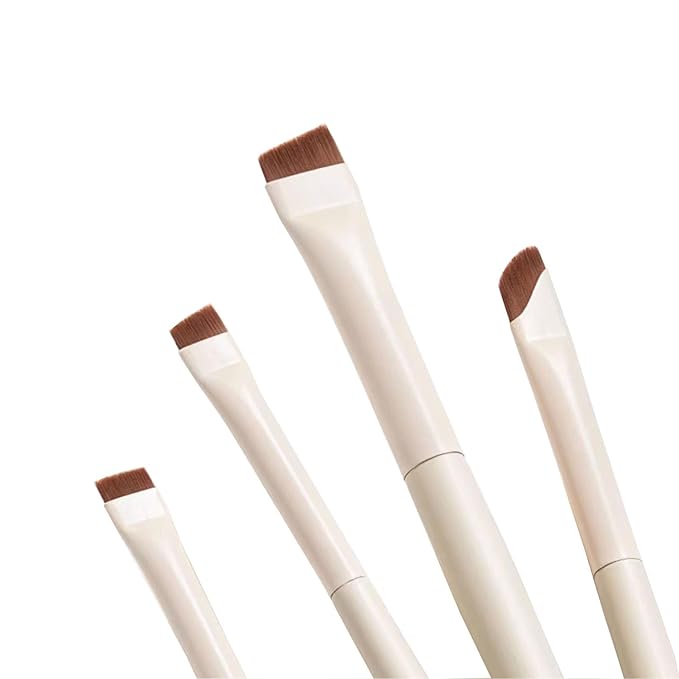 4 PCS Fine Angled Eyeliner Brush Set,Ultra Thin Liner Brush,Angled Flat Gel Eye Liner Makeup Brushes,Fine Point Eyeliner Brushes for Women Girls
