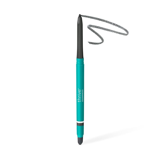 Thrive Causemetics Infinity Waterproof Eyeliner Pencil, Built In Sharpener & Smudge Tip, Long Lasting, Smudge Proof, Hyaluronic Acid & Shea Butter, Vegan & Cruelty Free, Hoda (Slate Grey Matte)