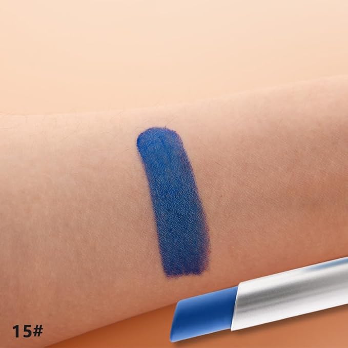 Nuetral Blue Matte Creamy Lipstick for Women, Longwear Lip Gloss Face Paint Stick, Lip Stick Stain Long Lasting Waterproof Easy Application Full Coverage Velvet Gloss for Party Halloween Makeup 15