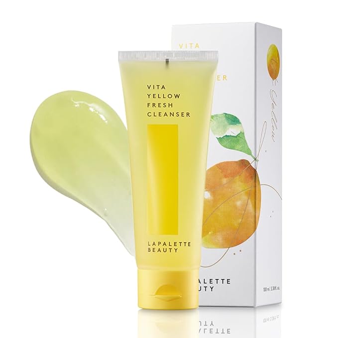 lapalette Vita Yellow Fresh Cleanser | Gentle Make-up Remover | 1-step Cleanser | 88% Moisturizing Essence | Natural Vitamin | Korean Skincare 3.38fl.oz