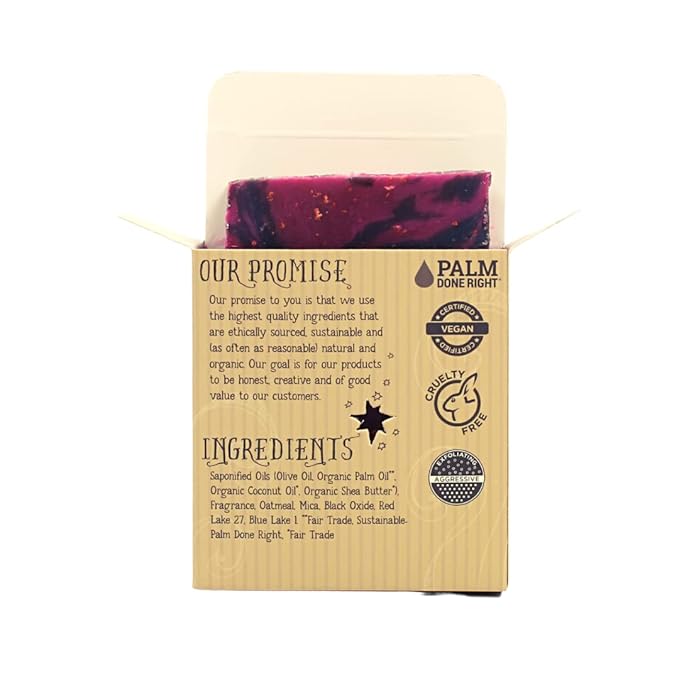 Natural Constellation Bar Soap - Gentle Cleansing for Sensitive Skin, Sweet and Vanilla - 3 Pack