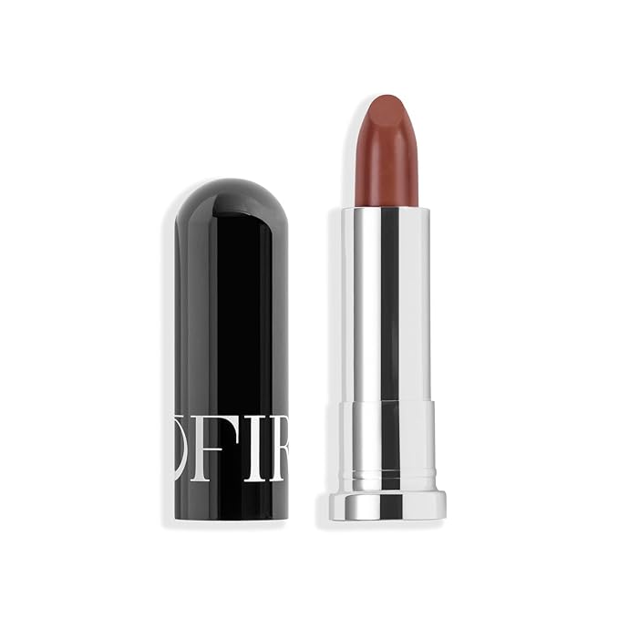 OFIR Lip Rouge Satin Hydrating Lipstick | Full Coverage Cream Lipstick for Long Wear Comfort | Lightweight Lip Satin Finish with Shea Butter | All That - Dark Brown 0.12 oz