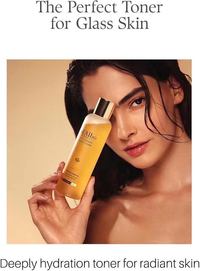 d'alba Piedmont White Truffle Vita Toning Serum Toner, Glass Skin with Double Vitamin Skincare, Face Moisturizer, (6.08fl. oz)