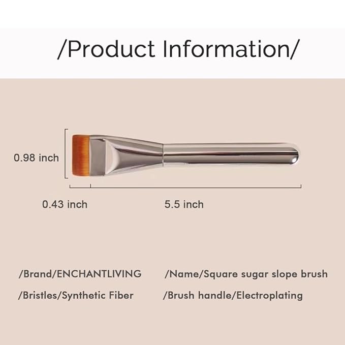 Foundation Brush for Liquid Makeup,Concealer Brush,Cosmetic Brush,Kabuki Brush, Premium Soft Bristles,Doesn't Soak Up Powder For Creams,Facial Mask,Liquids,Mask Cosmetic Makeup Tool