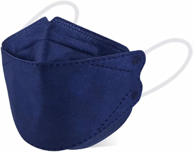 50 PCS Navy KF94 Face Masks -4Ply Breathable 3D Fàce Mẵsk for Adult,Navy Color
