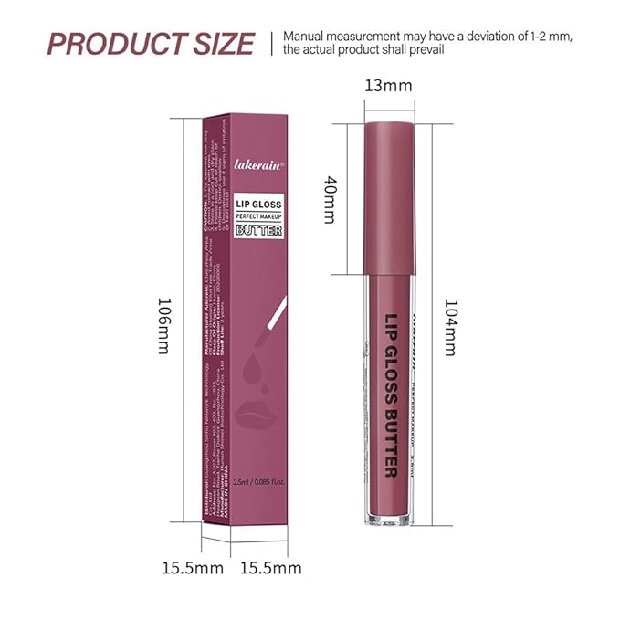 Brown Nourishing Lip Plumper Gloss, Orange Moisturizing High Shine Lip Glow Oil, Long Wear Hydration Mini Liquid Lipstick Makeup, Fresh Lightweight Glossy Plumping Lip Gloss for Women (08#)