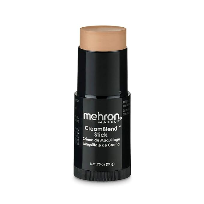 Mehron Makeup CreamBlend Stick | Face Paint, Body Paint, & Foundation Cream Makeup | Perfect for Halloween .75 oz (21 g) (Light 4)