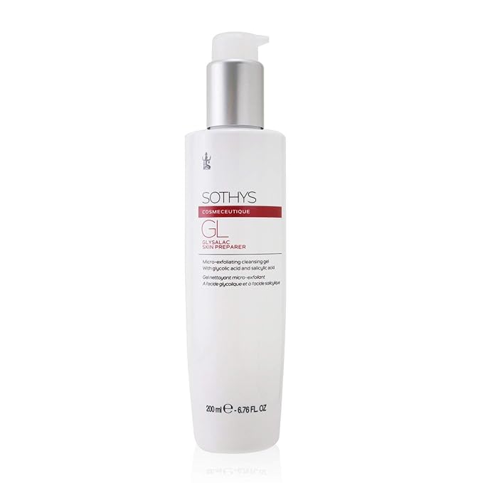 SOTHYS Glysalac Skin Preparer Face Cleanser Gel | Daily Exfoliating with Salicylic Acid & Glycolic Acid | Smoothing Formula for Oily Skin