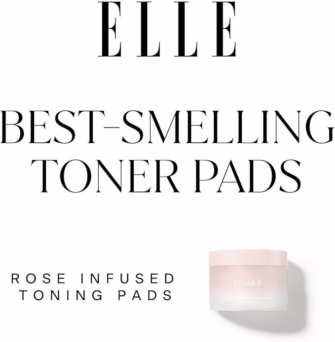 Rose Infused Face Toning Pads (60 Pack) | Daily Exfoliating Toner Cotton Rounds with Rose Water | Korean Skin Care