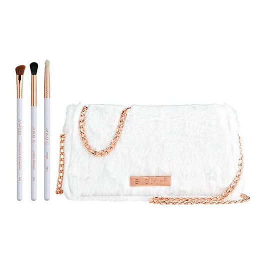 Sigma Beauty Magical Eye Makeup Brush Set – Set of 3 Eye Makeup Brushes, For Shading and Defining Eye Makeup, Includes Sleek Clutch-Style Small Makeup Bag (4 Pcs)