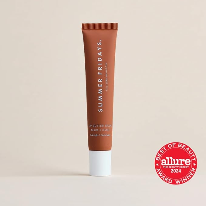 Summer Fridays Tinted Lip Butter Balm - Conditioning Vegan Lip Balm for Instant Moisture, Shine & Hydration - Sheer-Tinted, Soothing Skincare - Iced Coffee (.5 Oz)