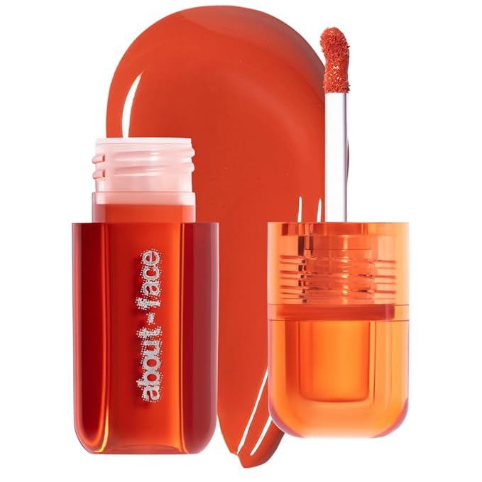 about-face Blush Rush Liquid Blush – Hydrating, Buildable Formula with Jojoba Oil, Hyaluronic Acid, and Squalane – Long-Lasting Dewy Finish – Vegan & Cruelty-Free (Pit Stop – Orange Peach)
