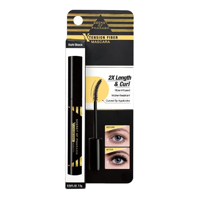 Xtension Fiber Mascara for the the 3D Lash Effect - Lengthening Mascara with Curling Lashes, Full and Lightweight Lashes, Flake proof and Water-resistant Formula, Cruelty Free