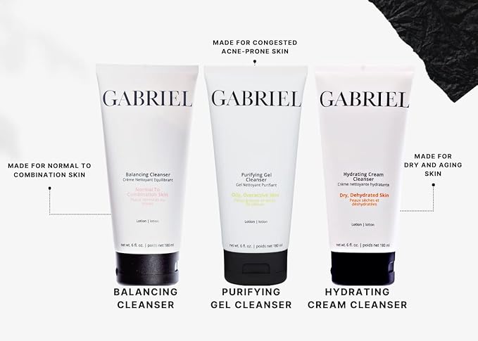 Gabriel Balancing Cleanser, Natural, Paraben Free, Vegan, Cruelty-free, Non GMO, Infused with white seaweed to cleanse and maintain skins natural PH Balance, 6 oz.