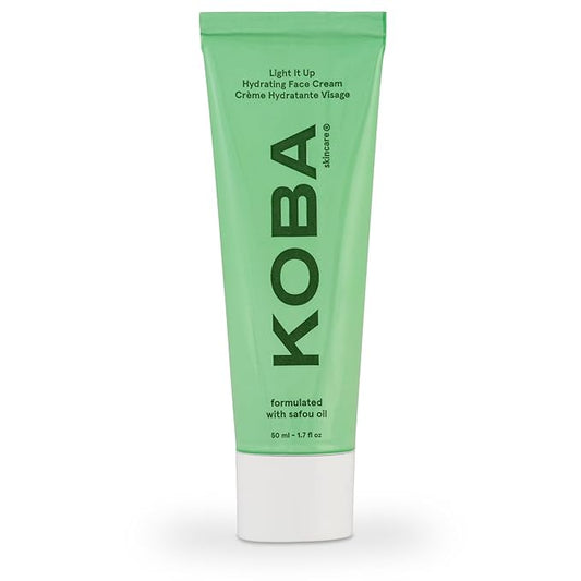 KOBA Light It Up Face Cream - Hydrating Face Cream - For All Skin Types - Floral, Spicy, & Woody Fragrance - Vegan - Natural Ingredients - Safou Oil, Niacinamide, Chaulmoogra & Black Seed Oil