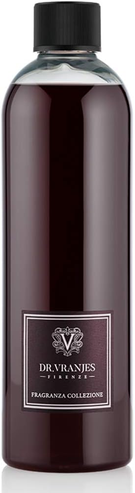 Dr. Vranjes - Rosso Nobile 500 ml Refill + Double Pack of Black Sticks (3 Pieces Bundle) - Luxury Home Fragrance, Made in Italy, Main Scent Fruity: Orange, Strawberry and Red Berries, Birch