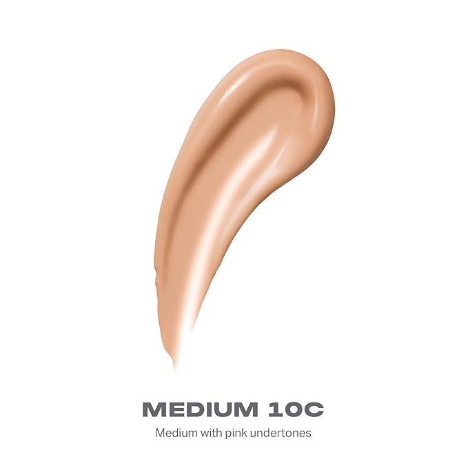 Morphe Lightform Dewy Foundation - Extended Hydration Foundation Makeup with a Lasting, Natural Radiant Finish - Long-Wearing Formula with Buildable, Medium Coverage - Medium 10C (1.01 fl oz)