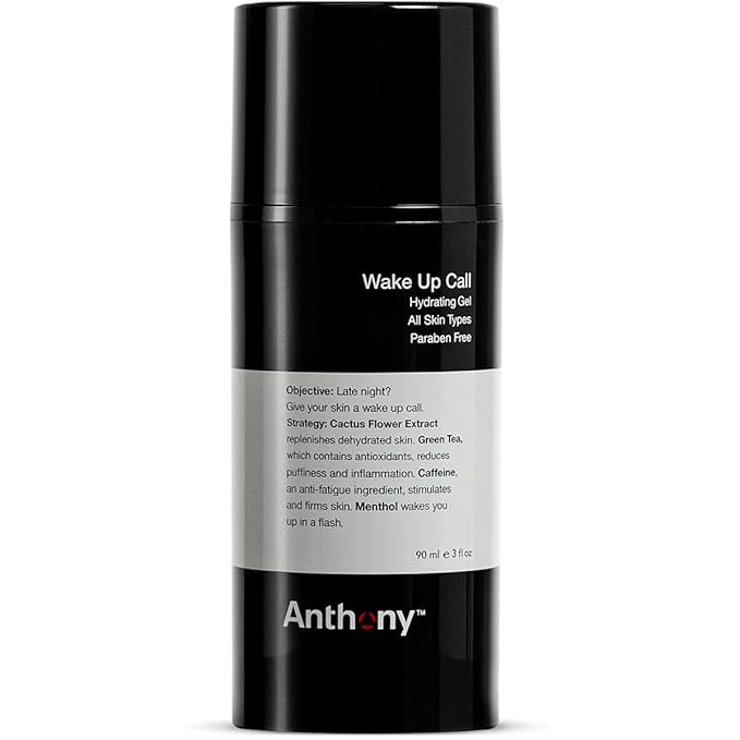 Anthony Wake Up Call, 3 Fl Oz, Face and Anti-Puffiness – Tired Skin Refresher & Moisturizer with Caffeine, Menthol, Green Tea, and Shea Butter