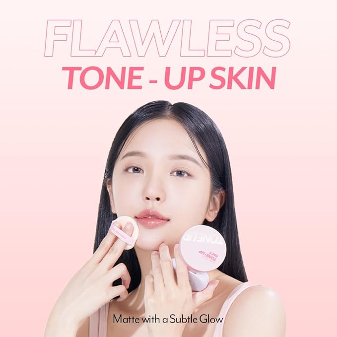 I'M MEME Compact - Tone-up Pact | Korean Pressed Setting Powder for Pink Blur Effect, with Calamine, Makeup Powder Foundation, Translucent Compact, Finishing Powder, Oil Control Face Powder, 0.35 Oz
