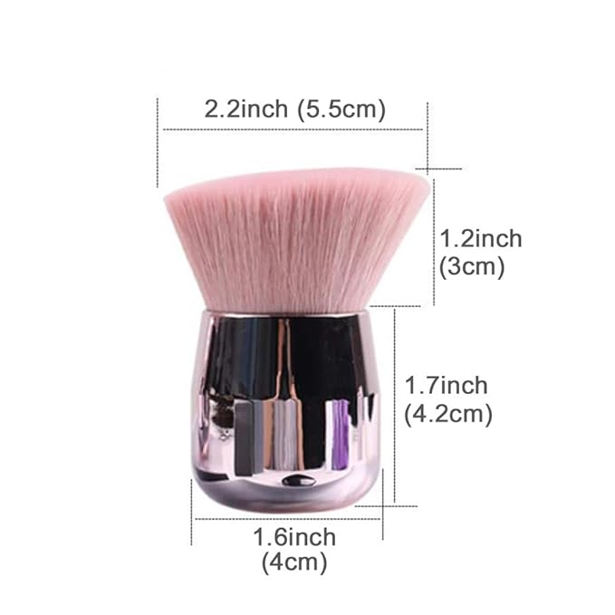 Kabuki Foundation Makeup Brushes Flat Top for Face Blusher Liquid Powder Blend and Contour Tool and Mineral BB Cream, Flat