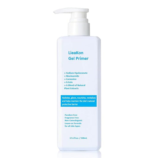 Leave-On Conductive Gel for Microcurrent & RF Devices with Hyaluronic Acid & Niacinamide, Fragrance-Free & Paraben-Free, Hydrating Nourishing Facial Gel Serum, 500mL