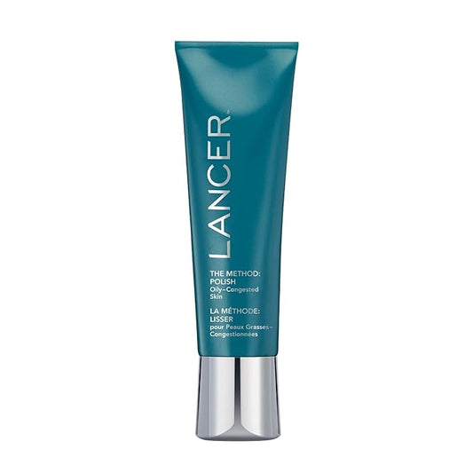 Lancer Skincare The Method: Polish Facial Exfoliator, Daily Exfoliating Face Scrub with Natural Minerals, Oily Congested Skin, 4.2 Fluid Ounces