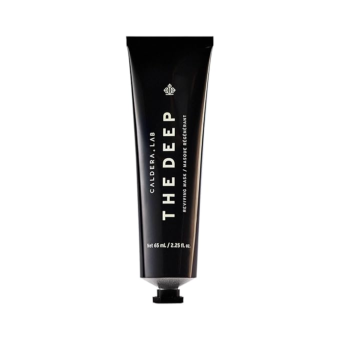 Caldera + Lab The Deep | Men's Organic Hydrating Clay Face Mask for Dry, Sensitive, & Normal Skin – Vegan, Natural & Antioxidant Packed Exfoliating Skincare Facial Treatment