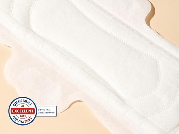 Hyye Ultra Thin Daily Sanitary Pads with Wings, High Absorbency, Air Flow Cotton Soft Touch Cover for Sensitive Skin, Unscented, Made in Korea (Regular, 16 Count)