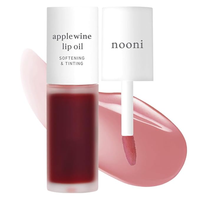 NOONI Korean Lip Oil - Appleberry + Appleplum + Applewine, 0.12 FL Oz Bundle