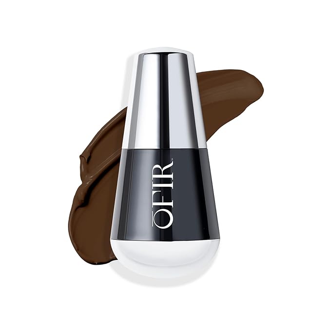 OFIR Skin Satin Medium Coverage Foundation | Buildable, Non-Creasing Finish | Vegan, Cruelty-Free, Paraben-Free Makeup | Blue Light Protection | 1 FL OZ (Coffee - Deep Warm)
