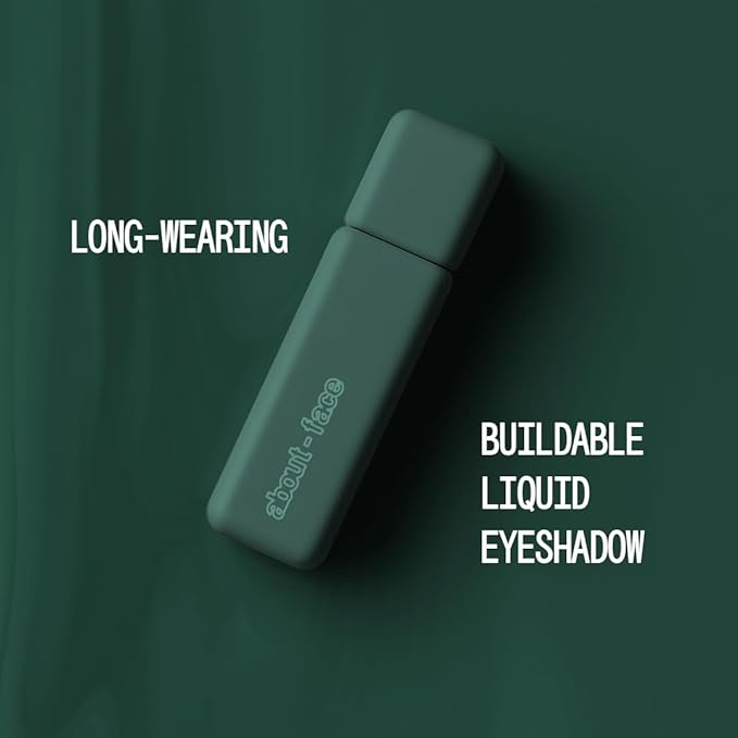 about-face Matte Fluid Eye Paint Smoke Signal – High-Pigment Liquid Eyeshadow, Long-Lasting, No-Budge Matte Finish, Vegan & Cruelty-Free (Deep Green)