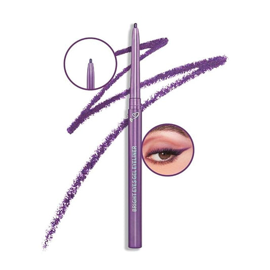 Kaely 1.5mm Skinny Gel Eyeliner Pencil,Grape Purple Cat Eye Liner Makeup Pen,Cream Smooth Eyeliner Crayon,delineador de ojos contra el agua,Waterproof Long Lasting 16 Hour,Vegan & Cruelty Free,05