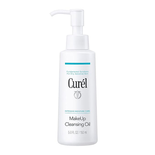 Curel Japanese Skin Care Makeup Cleansing Oil for Face, Oil-Based Makeup Remover for Dry, Sensitive Skin, Fragrance Free Facial Cleansing Oil, 5 Oz