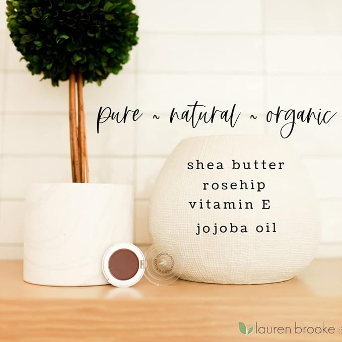 Lauren Brooke Cosmetiques Cream Eyeshadow | Natural Organic Eye Makeup, Richly Pigmented Creme Eyeshadow For Women (Plum Fairy (Matte))