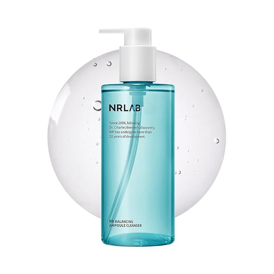 Korean Face Wash [10.14oz] - Ampoule Cleanser - NR Balancing Gentle Face Cleanser - Korean Glass Skin - Balances pH - Moisturizes & Hydrates - Anti-Aging - For All Skin Types - 6 Month Supply