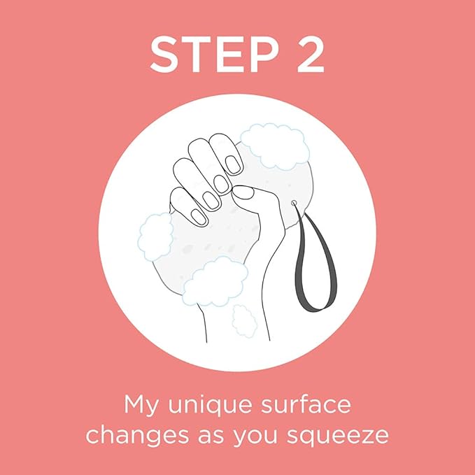 SPONGELLÉ Boxed Flower Shower Body Wash Infused Buffer, Beach Grass