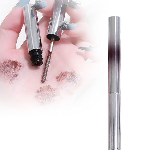 Iron Wand Mascara, 2026 Upgrade Long Lasting Curl Brushless Metal Wand Mascaras Waterproof Tubing Mascara, 3D Curling Eyelash Iron Mascaras for Natural Curling with No Flaking (Brown,1pc)