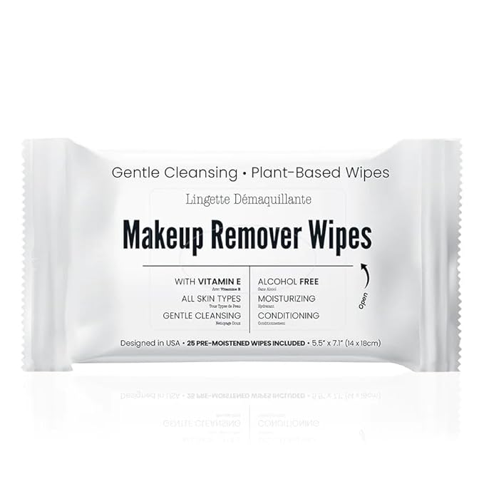 Bulk Makeup Remover Wipes - 25 Wipes per Bulk Pack - Resealable Packaging for Convenience