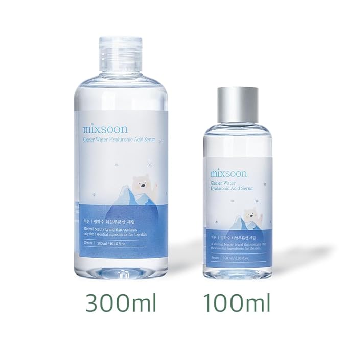 mixsoon Glacier Water Hyaluronic Acid Serum - Non-greasy Hydration Booster, Firming Facial Serum For Radiant, Dewy Skin - Korean Serum for Glass Skin (3.38 fl.oz / 100ml)