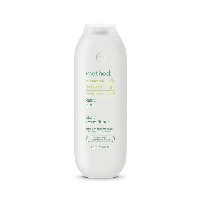 Method Everyday Conditioner, Daily Zen with Cucumber, Green Tea, and Seaweed Scent Notes, Paraben and Sulfate Free, 13.5 oz (Pack of 1)