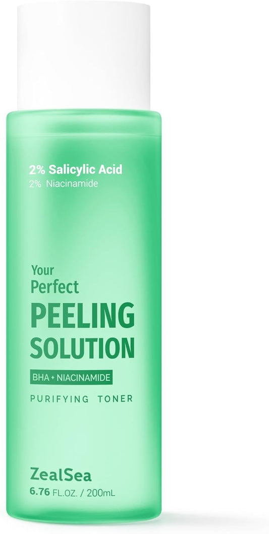 Salicylic Acid Toner, Blackhead Remover, BHA Liquid Exfoliant (CICA, 6.76OZ), ZealSea Pore Minimizer for Face, Gentle Alcohol Free BHA Toner for All Skin Type with Niacinamide, Redness Relief, Vegan