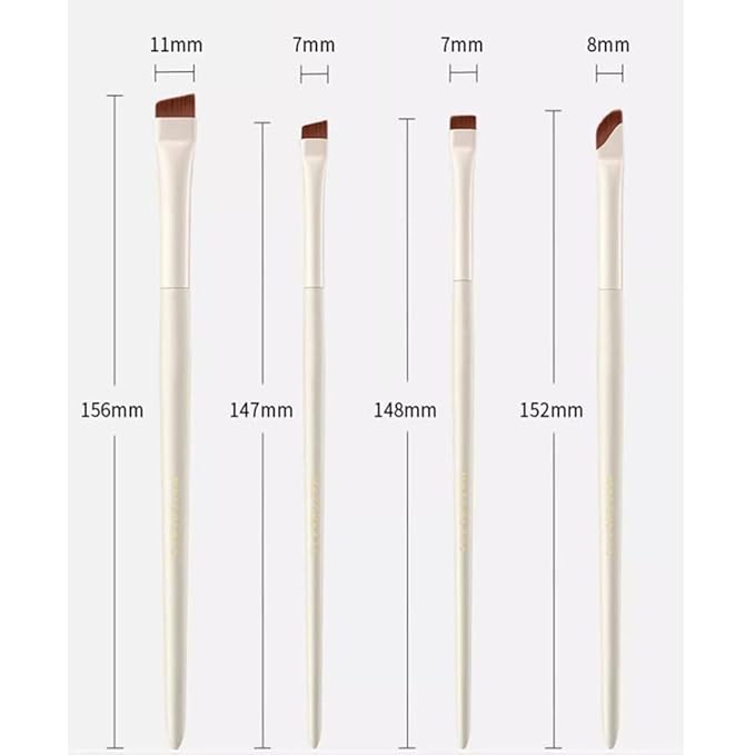 4 PCS Fine Angled Eyeliner Brush Set,Ultra Thin Liner Brush,Angled Flat Gel Eye Liner Makeup Brushes,Fine Point Eyeliner Brushes for Women Girls